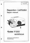 Rollei P 350 AF manual. Camera Instructions.